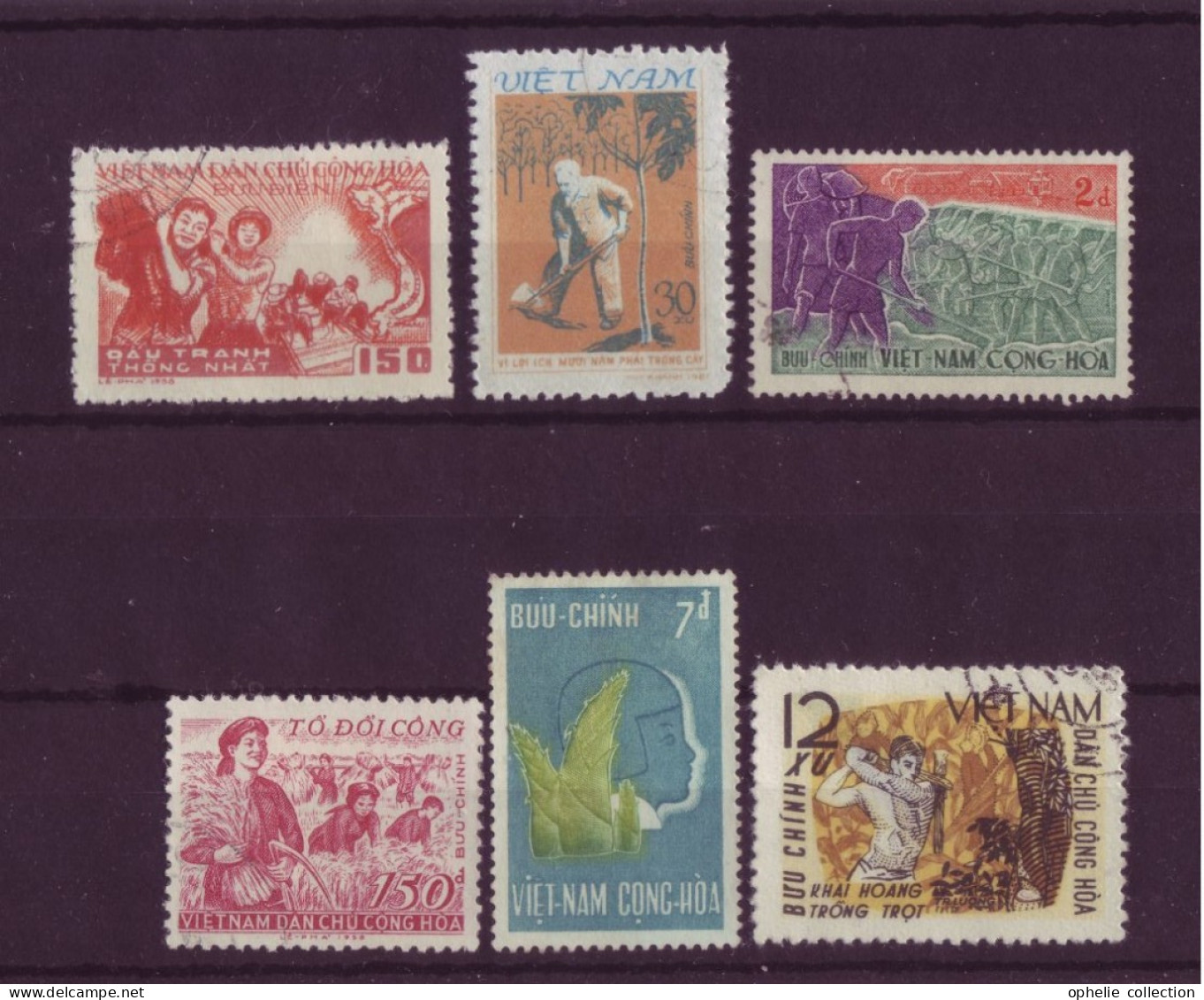 Asie - Vietnam - Ruralité - 6 Timbres Différents - 6954 - Vietnam