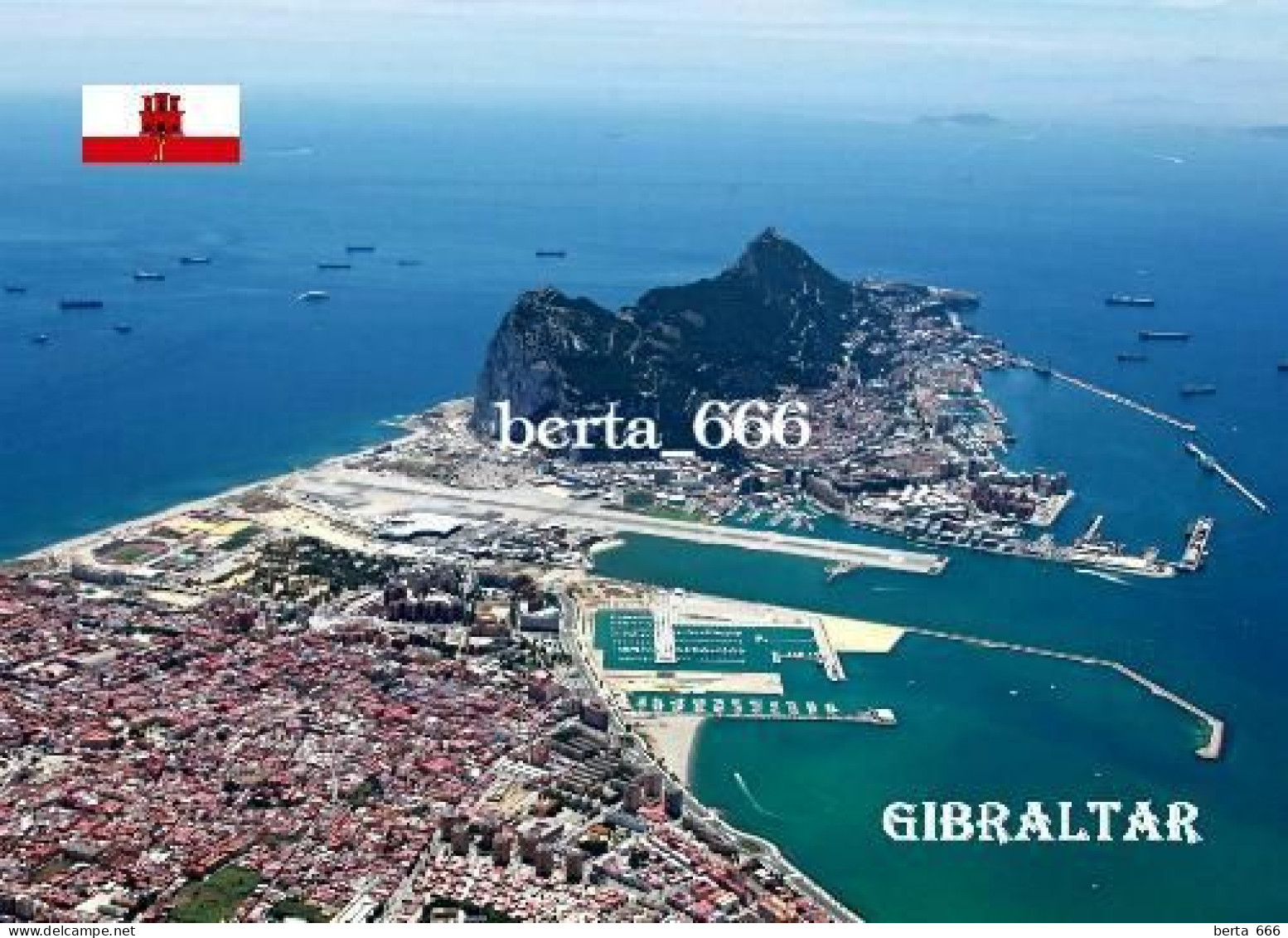 Gibraltar Aerial View New Postcard - Gibraltar