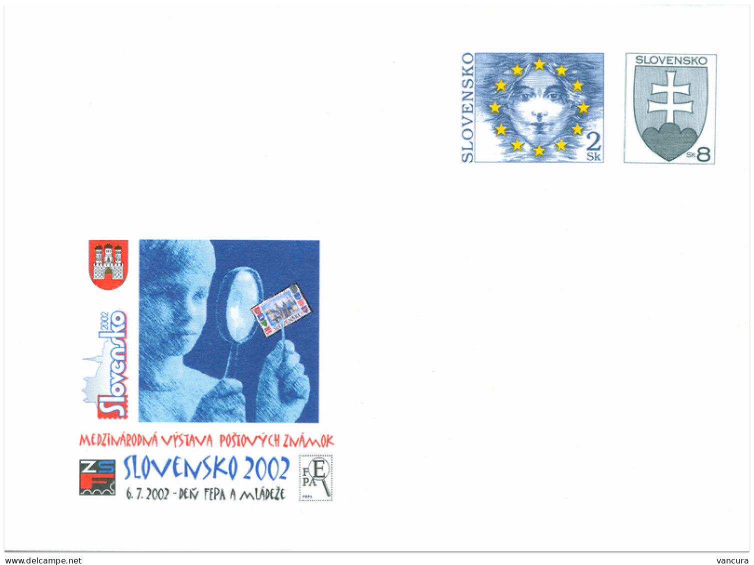 COB 51 Slovakia 2002 - Day Of FEPA And Yount Philatelie 2002 - Enveloppes