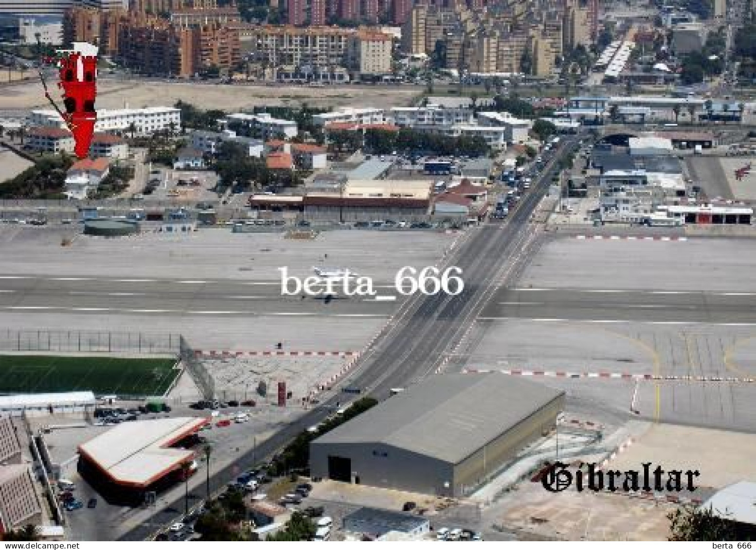 Gibraltar Airport Aerial View New Postcard - Gibraltar