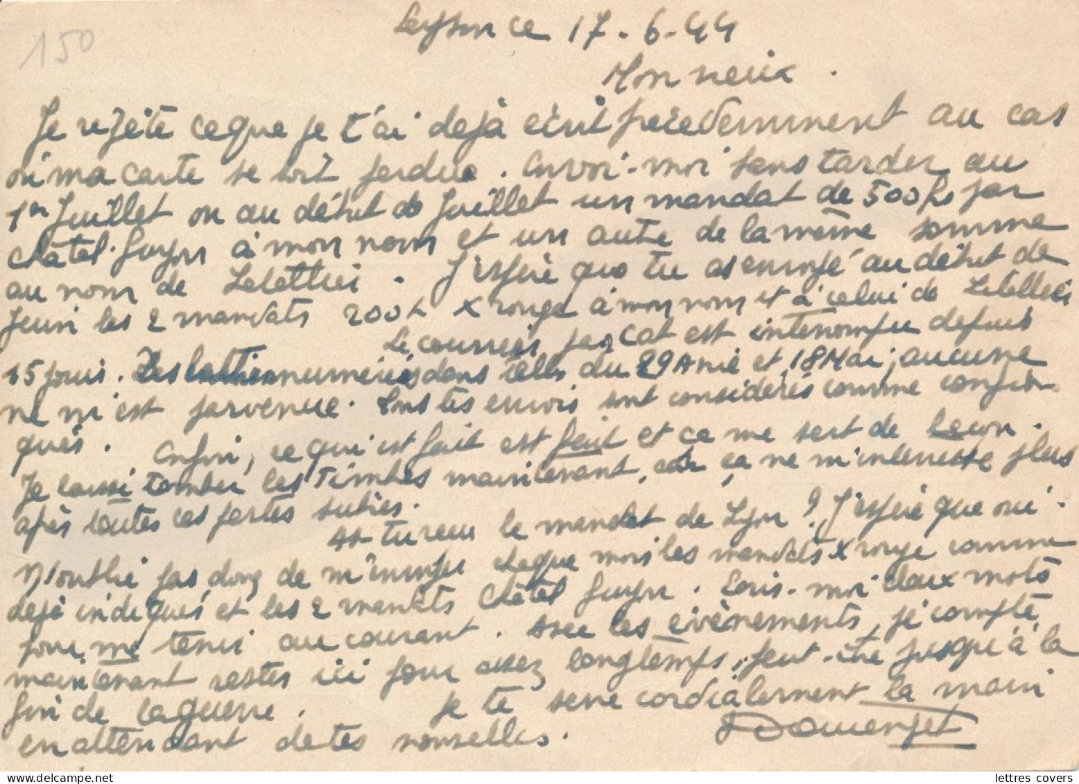 1944 " HOSPITALISATION MILITAIRE Affranchi Forfait à LEYSIN En SUISSE " CARTE POSTALE CP CENSURE CHIMIQUE ISERE FRANCE - Marcophilie