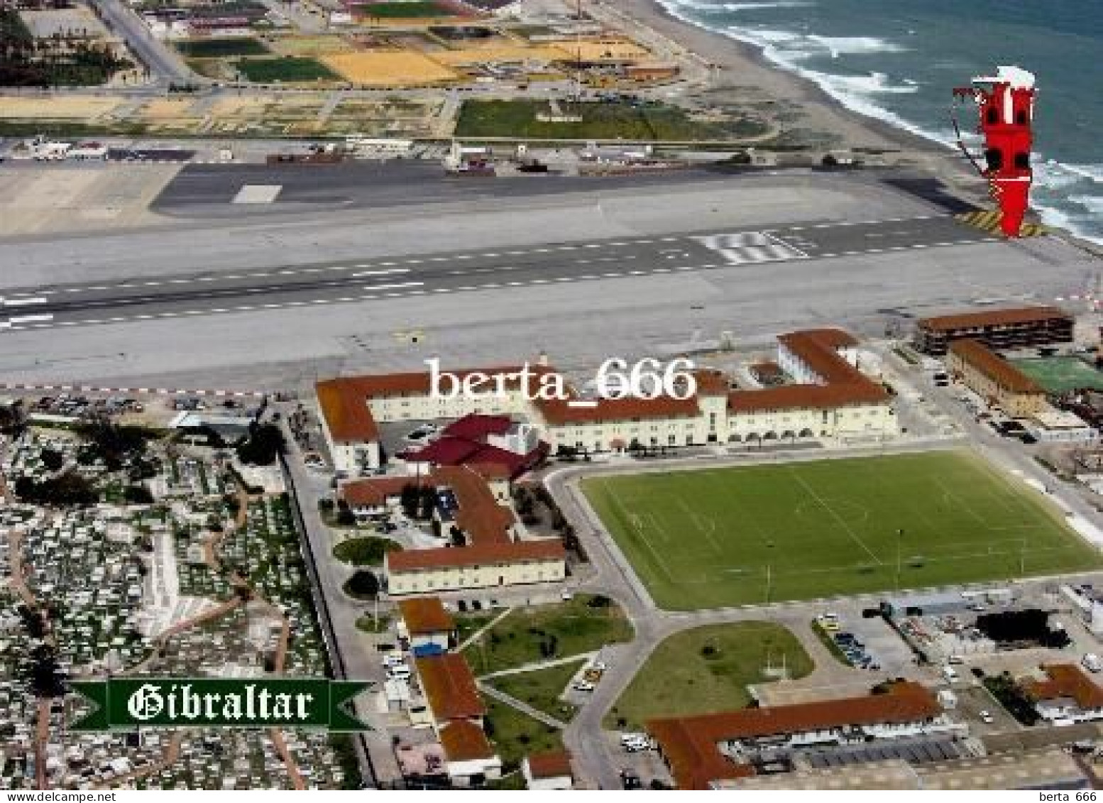 Gibraltar Devil's Tower Camp Aerial View New Postcard - Gibilterra