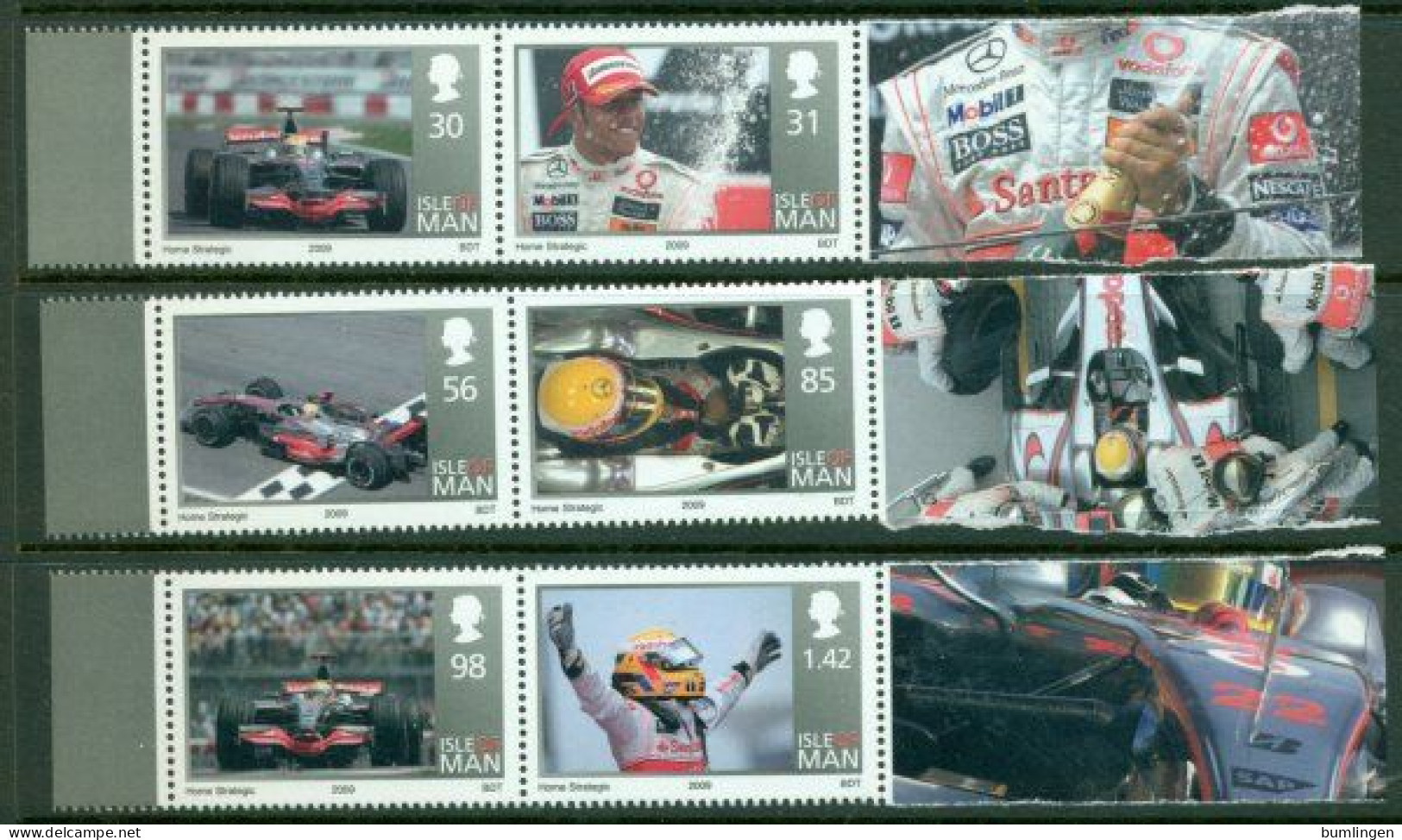 ISLE OF MAN 2009 Mi 1493-98 Pairs** Motor Sport [B729] - Auto's