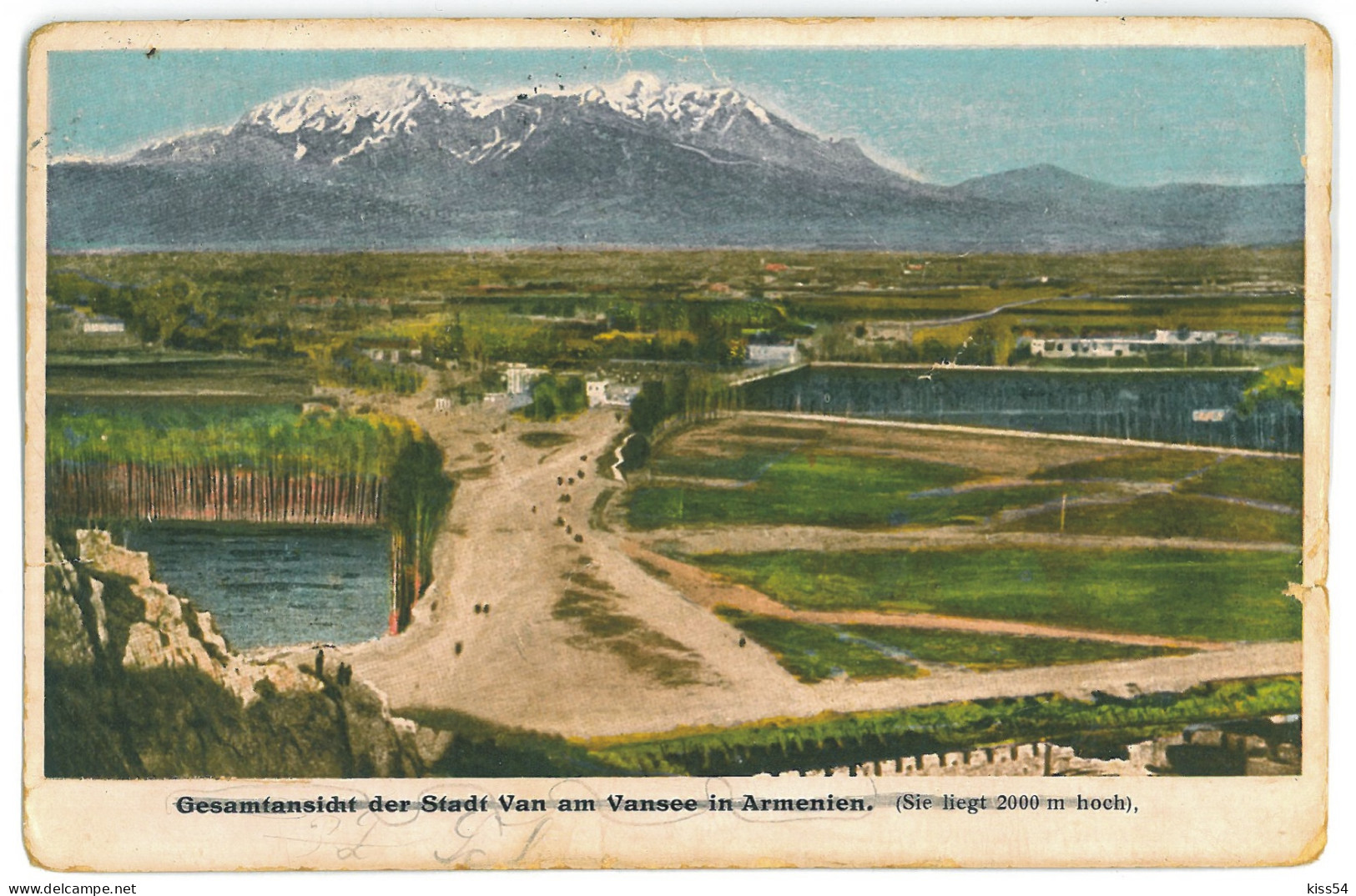 AR 3 - 21505 Mount ARARAT, Overview Of VAN City From Armenia - Old Postcard - Used - Armenien