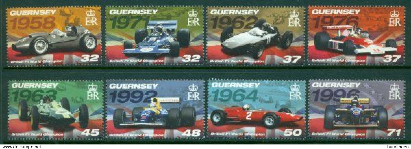 GUERNSEY 2007 Mi 1136-43** Motor Sport – Formula 1 [B731] - Automobile