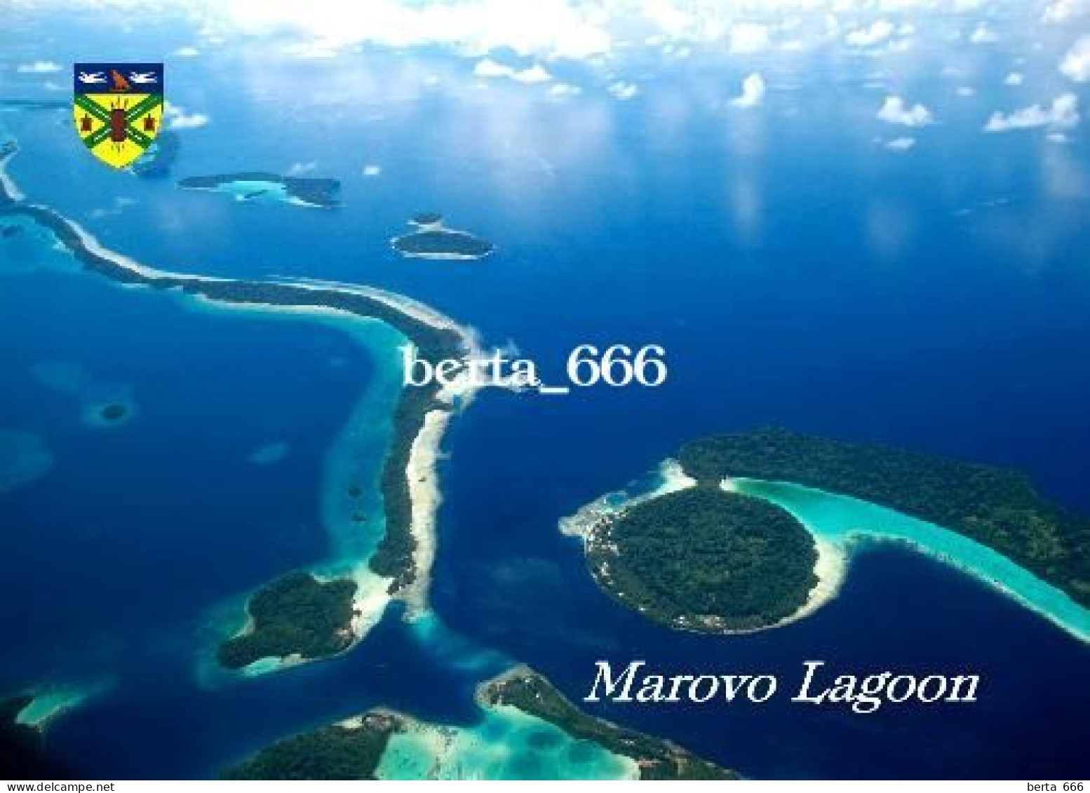 Solomon Islands Marovo Lagoon Aerial View New Postcard - Islas Salomon