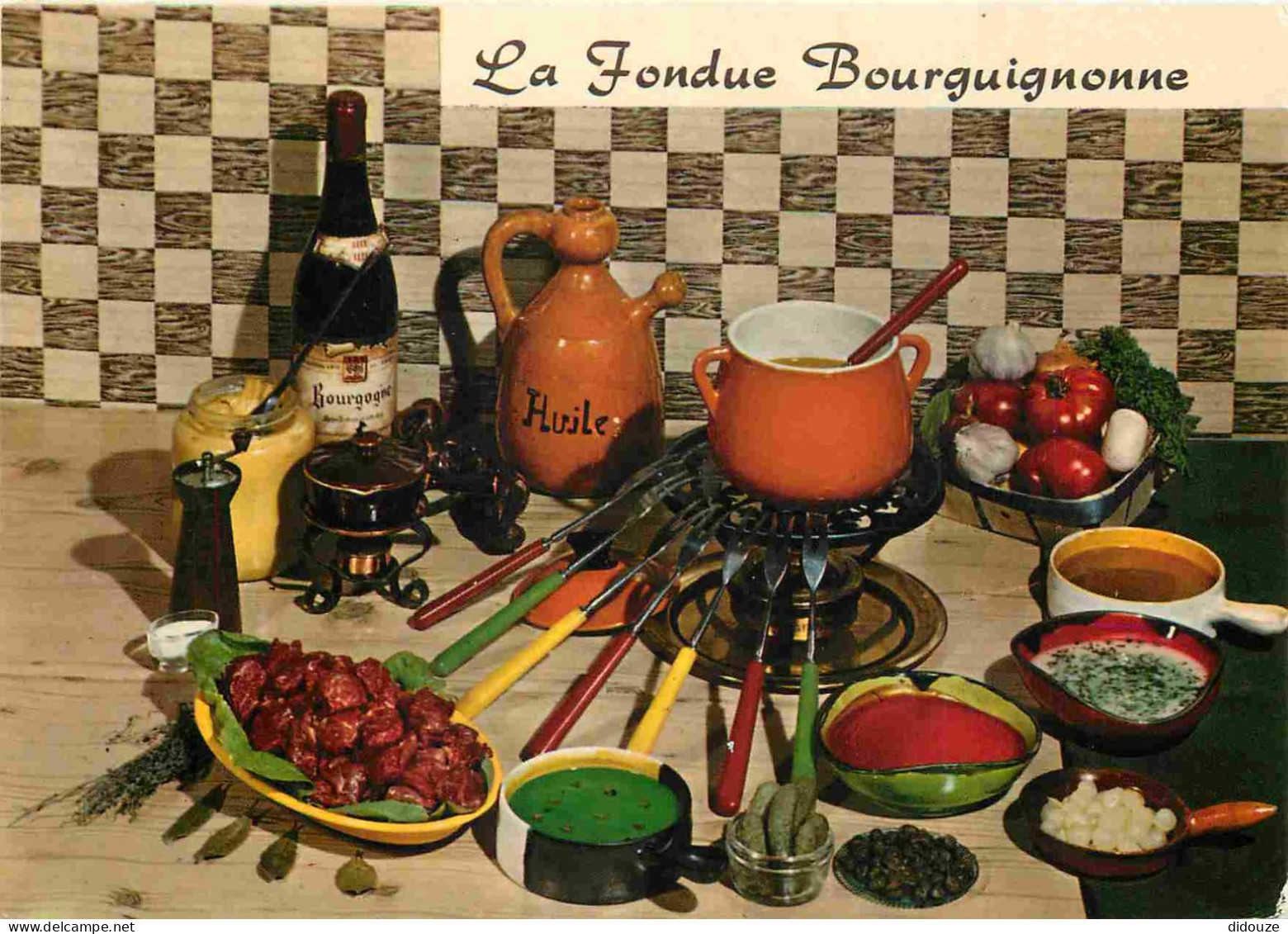 Recettes De Cuisine - Fondue Bourguignonne - Gastronomie - CPM - Voir Scans Recto-Verso - Recettes (cuisine)