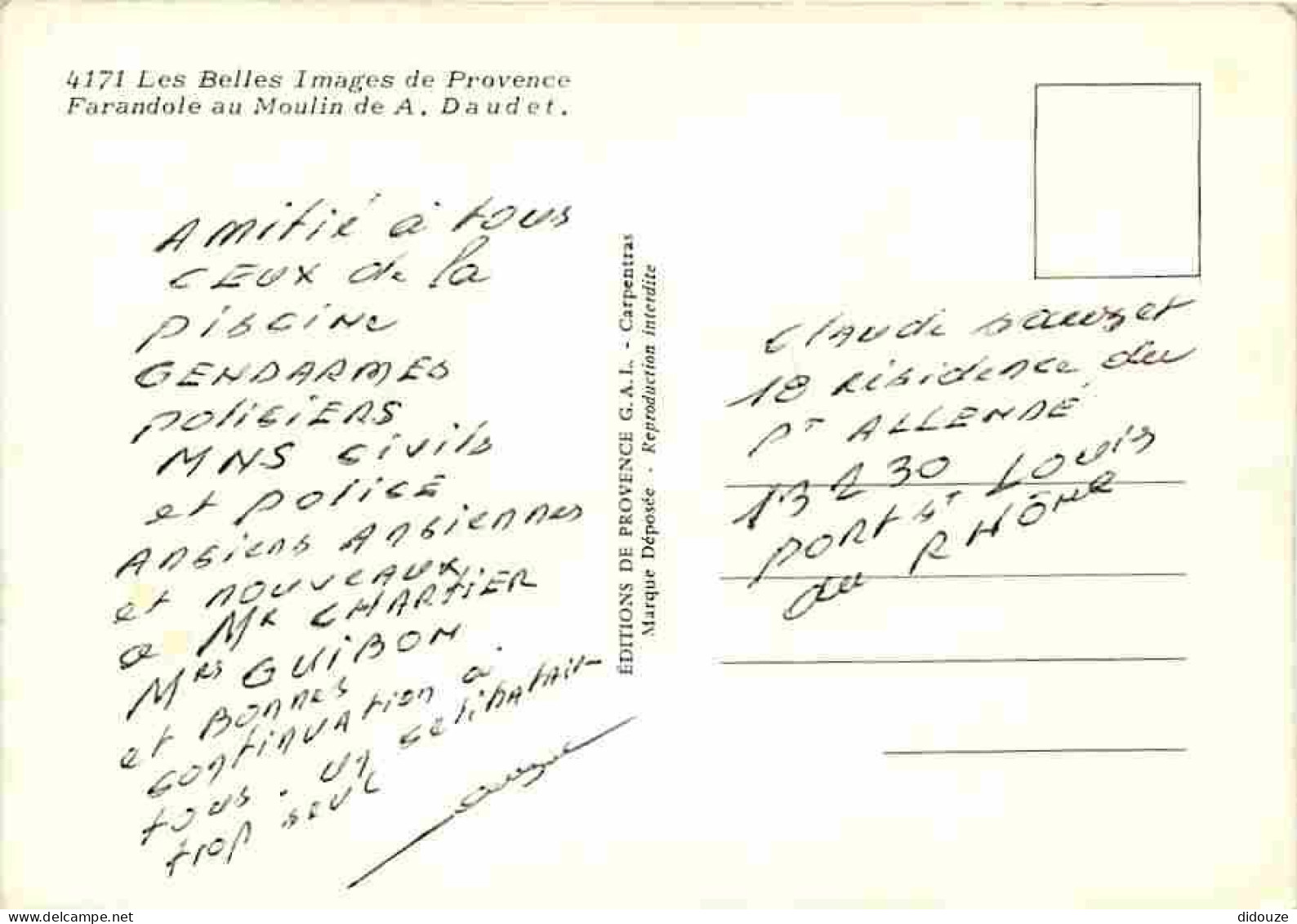 Folklore - Danses - Provence - Farandole Au Moulin De Alphonse Daudet - Voir Scans Recto Verso - Dans