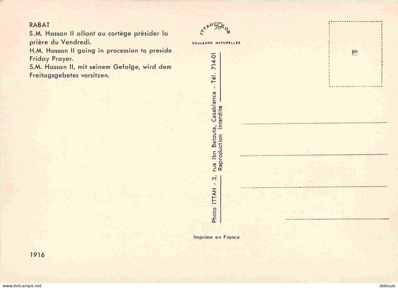 Maroc - Rabat - Multivues - Mohamed VI - Prière Du Vendredi - CPM - Carte Neuve - Voir Scans Recto-Verso - Rabat