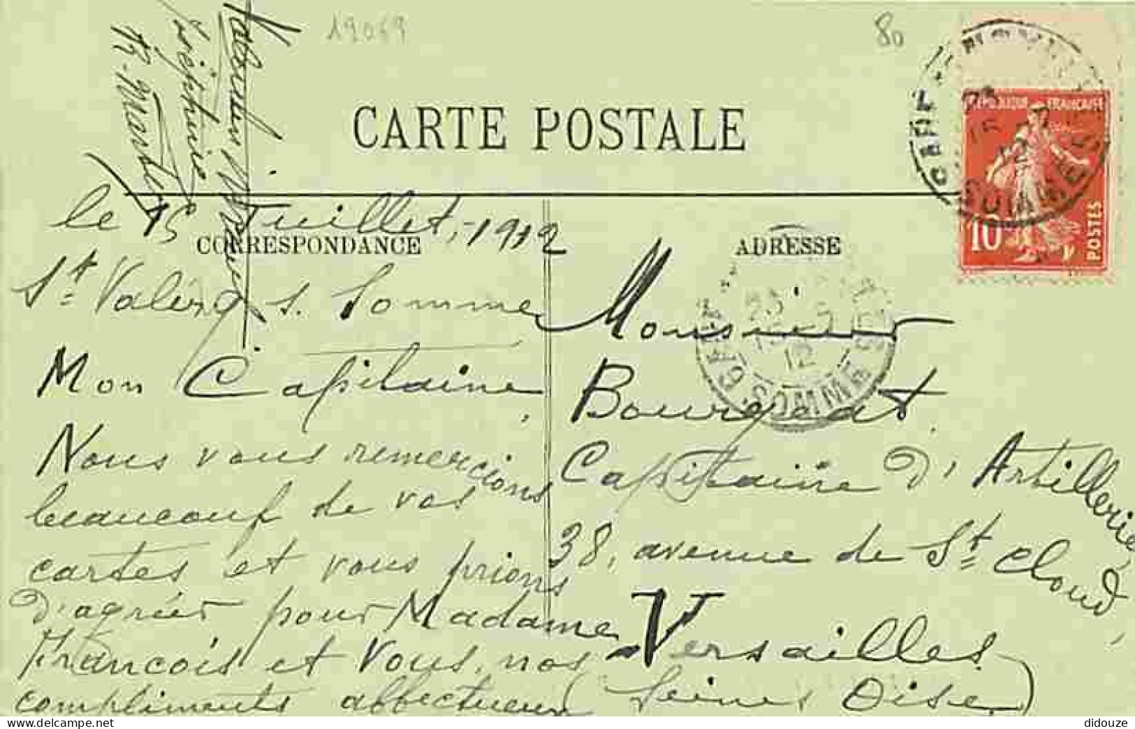 80 - Saint Valéry Sur Somme - Bains De La Ferté - Animée - Correspondance - Oblitération Ronde De 1912 - CPA - Voir Scan - Saint Valery Sur Somme