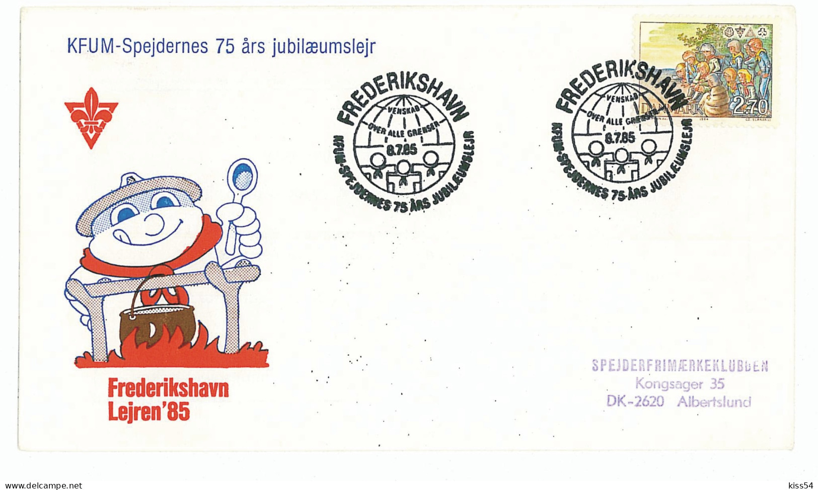 SC 66 - 635 Scout DENMARK - Cover - Used - 1985 - Storia Postale