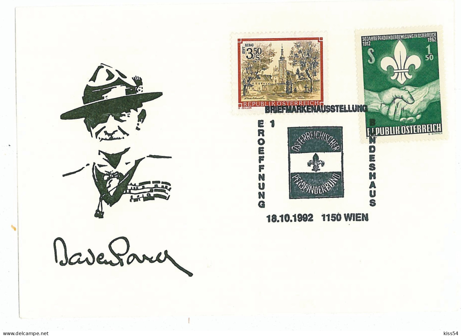 SC 66 - 1088 Scout AUSTRIA - Cover - Used - 1992 - Lettres & Documents