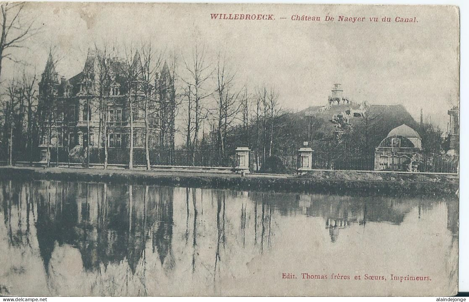 Willebroek - Willebroeck - Château De Naeyer Vu Du Canal - 1909 - Willebrök