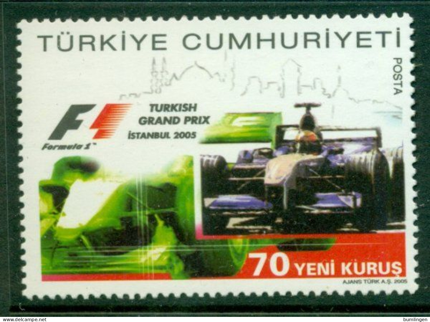TURKEY 2005 Mi 3456** Motor Sport – Formula 1 [B745] - Cars
