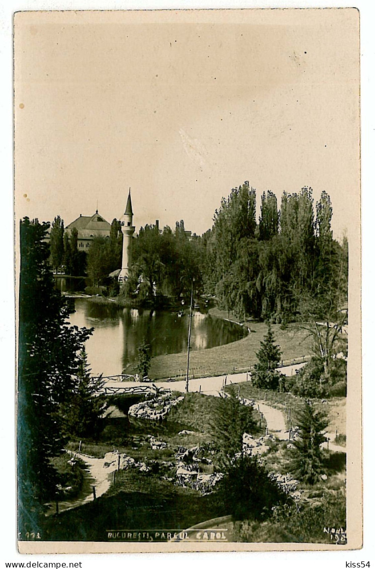 RO 74 - 1209 BUCURESTI, Park Carol, Romania - Old Postcard, Real PHOTO - Unused - Rumänien