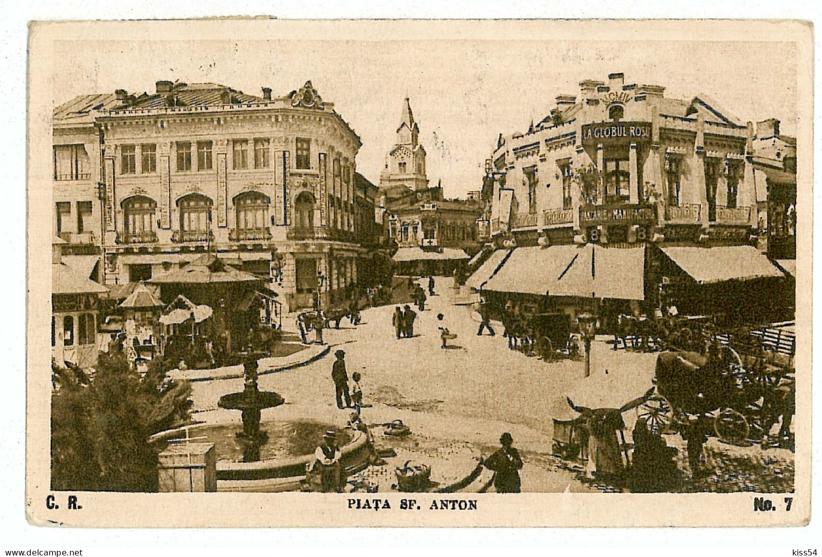 RO 74 - 4436 BUCURESTI, Market Sf. ANTON, Romania - Old Postcard - Used - 1925 - Rumania