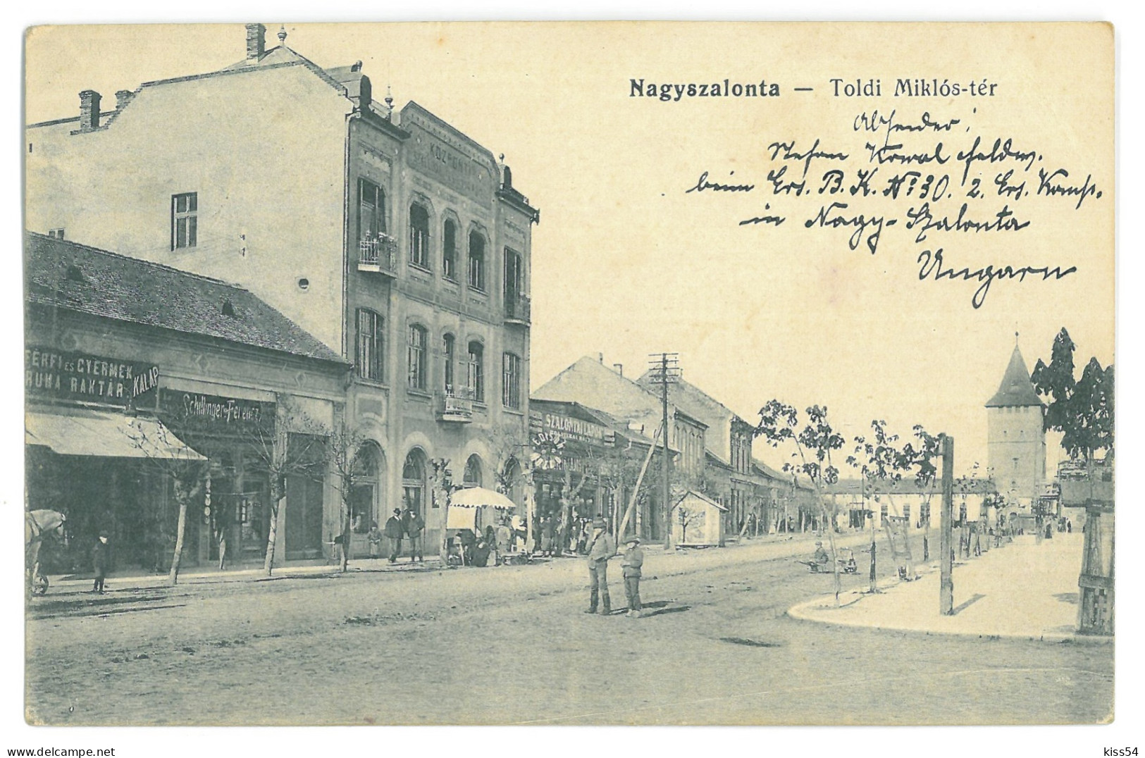 RO 74 - 16718 SALONTA, Bihor, Street Stores, Romania - Old Postcard - Used - 1915 - Rumänien