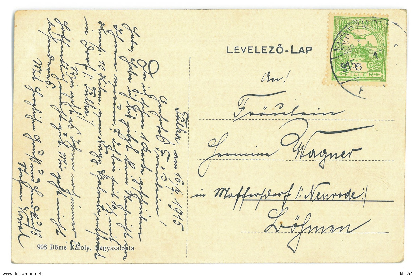RO 74 - 16718 SALONTA, Bihor, Street Stores, Romania - Old Postcard - Used - 1915 - Rumänien