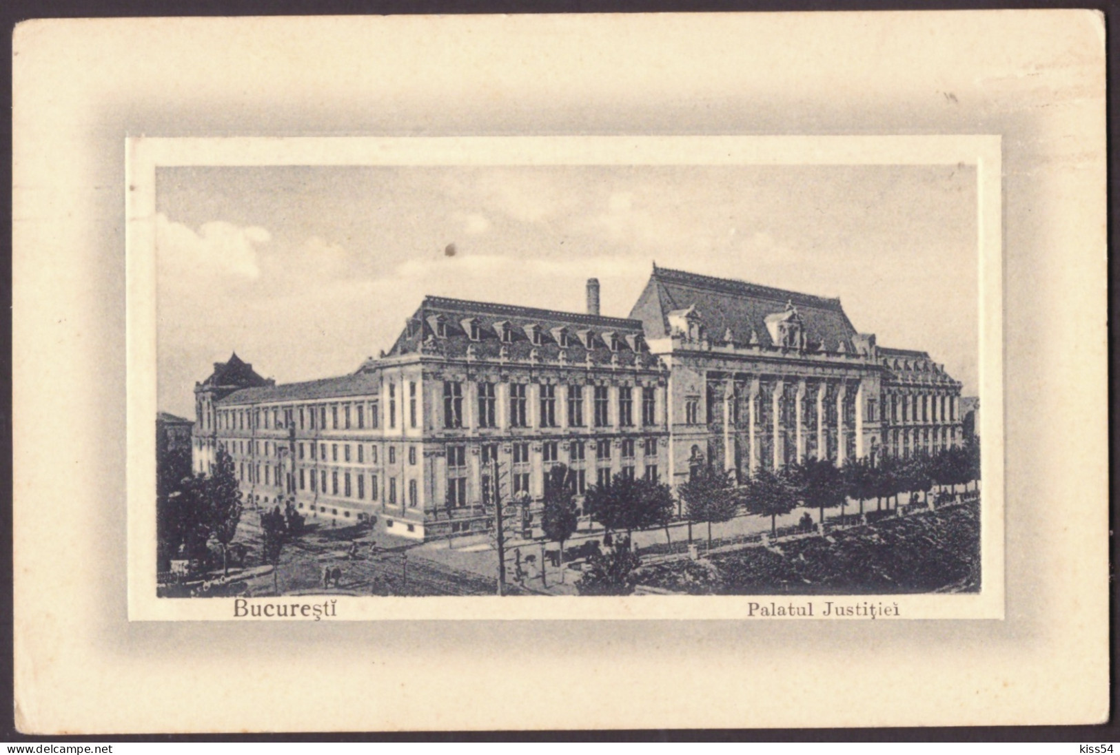 RO 74 - 24885 BUCURESTI, Justice Palace, Rama, Romania - Old Postcard, EMBOSSED - Used - 1910 - Rumänien