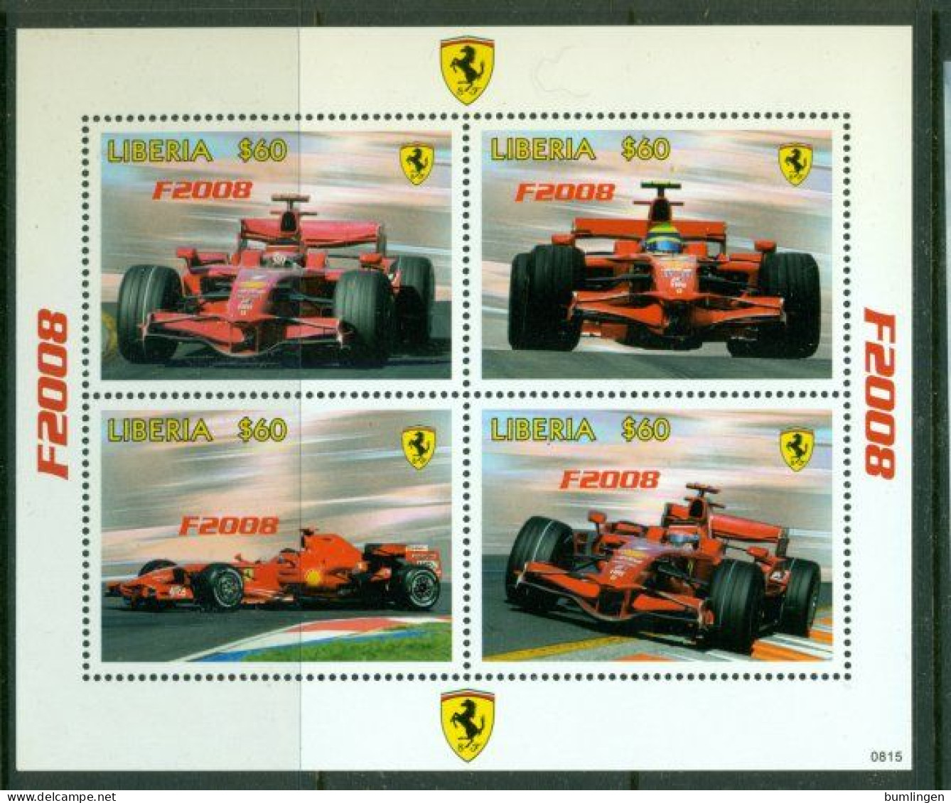 LIBERIA 2008** Motor Sport – Formula 1 [B749] - Automobilismo