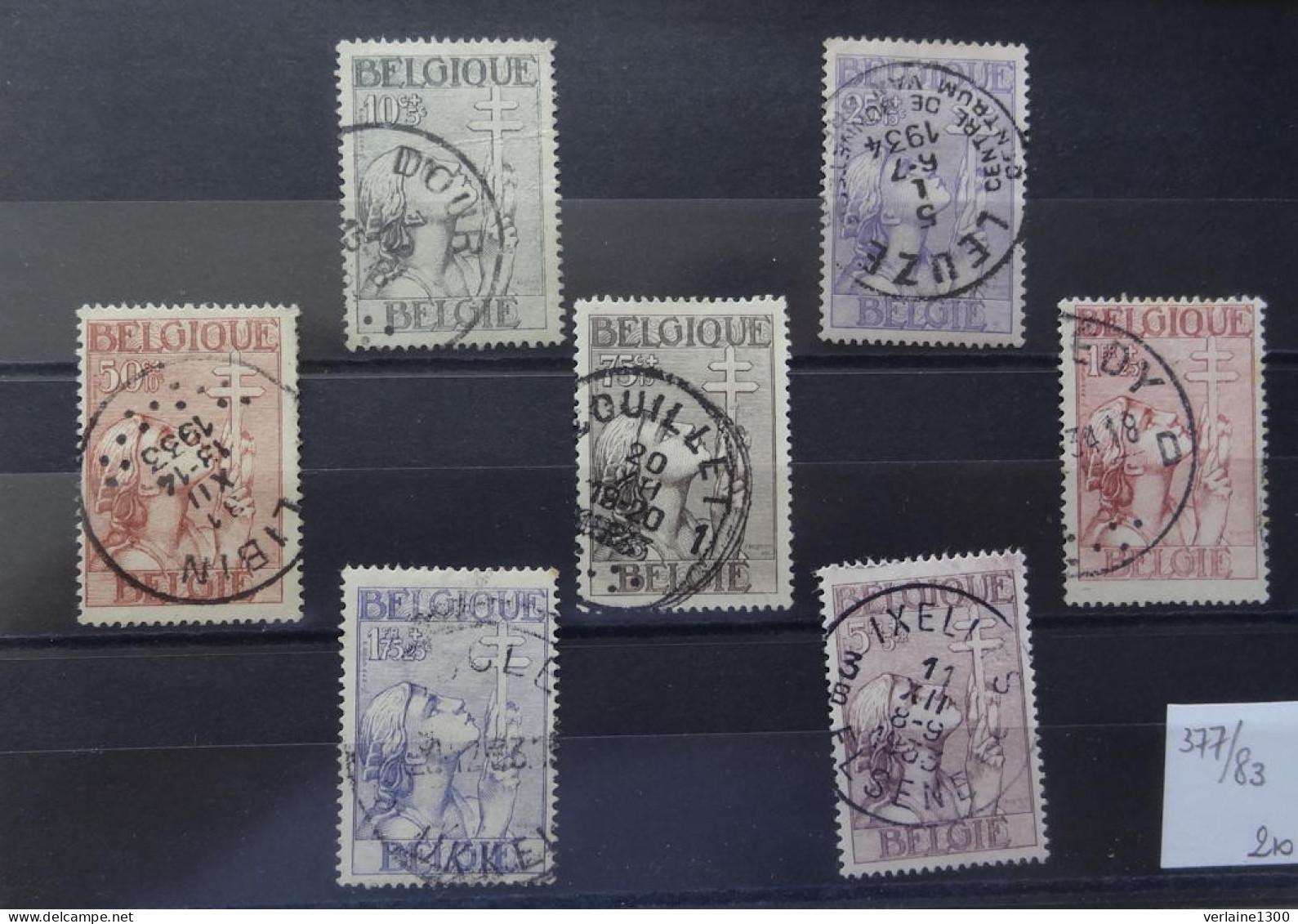COB 377-83 : AT Croix De Lorraine à 10% - Used Stamps