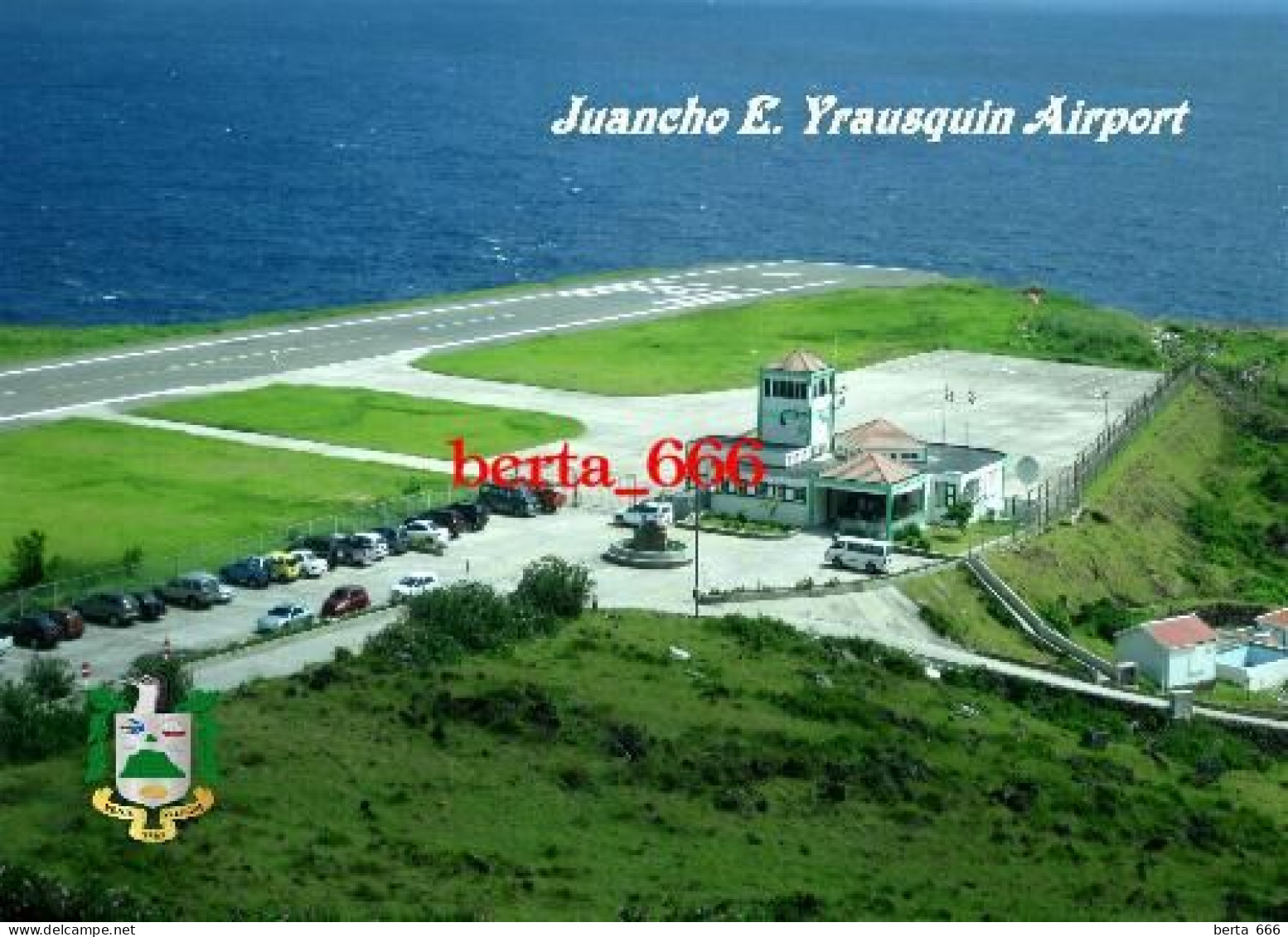 Saba Juancho E. Yrausquin Airport New Postcard - Saba