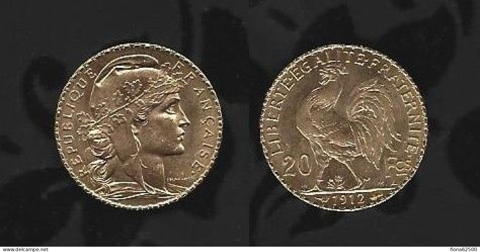 20 FRANCS OR TYPE MARIANNE . 1912. - 20 Francs (or)