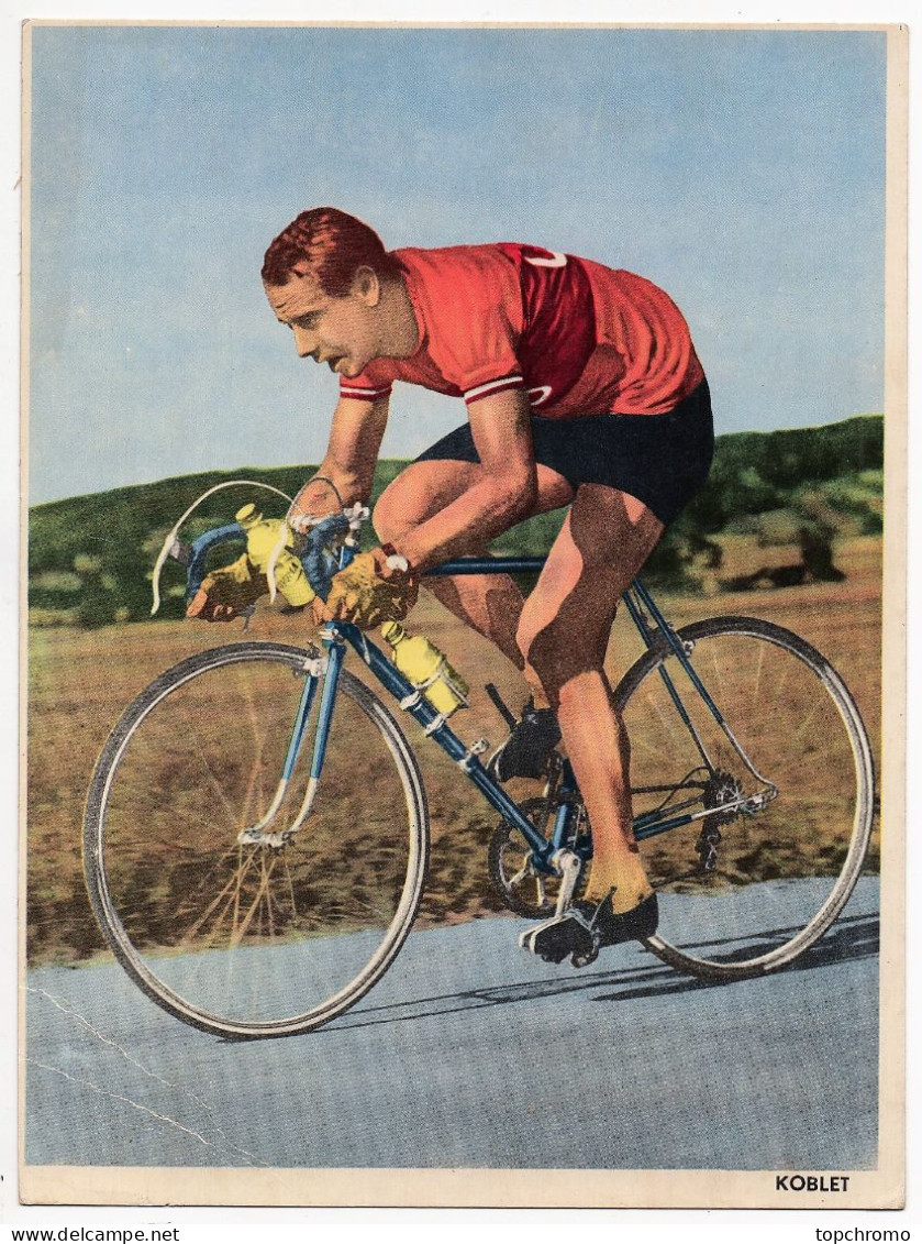 Hugo KOBLET Carte Photo Grand Format (18cm X 24cm) Sports Coureur Cycliste Vélo Cyclisme - Verzamelingen