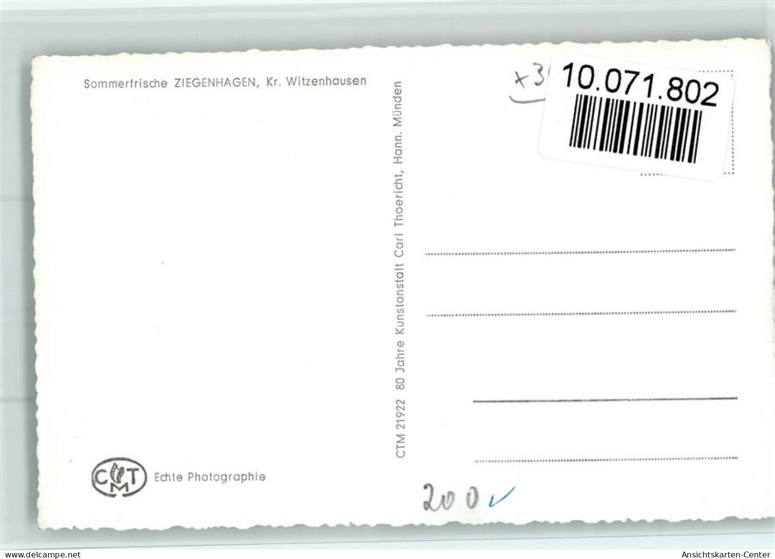 10071802 - Ziegenhagen , Kr Witzenhausen - Witzenhausen