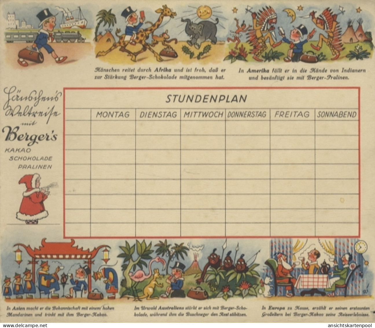 Berger Reklamekarten (Automatenformat) Sammelbilderalbum Robert Berger Schokoladenfabrik, Pössneck 1 - Non Classés