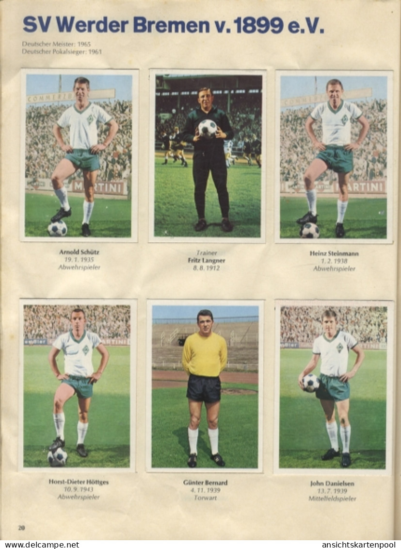 Bundesliga 1968/69 Fußball Bilder, Bergmann, 324 Sammel Bilder, 1969 - Non Classés