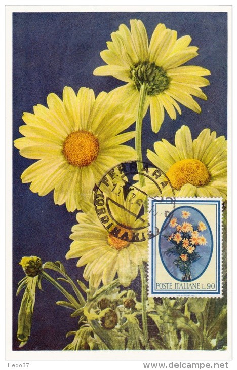 ITALIE Carte Maximum - Marguerites - Cartes-Maximum (CM)