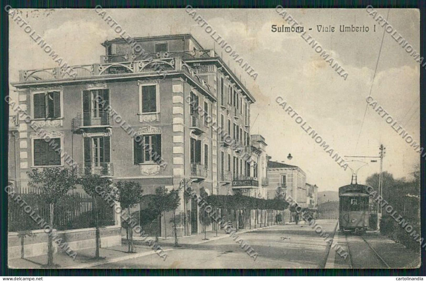 L'Aquila Sulmona Tram PIEGHINA Cartolina EE4834 - L'Aquila