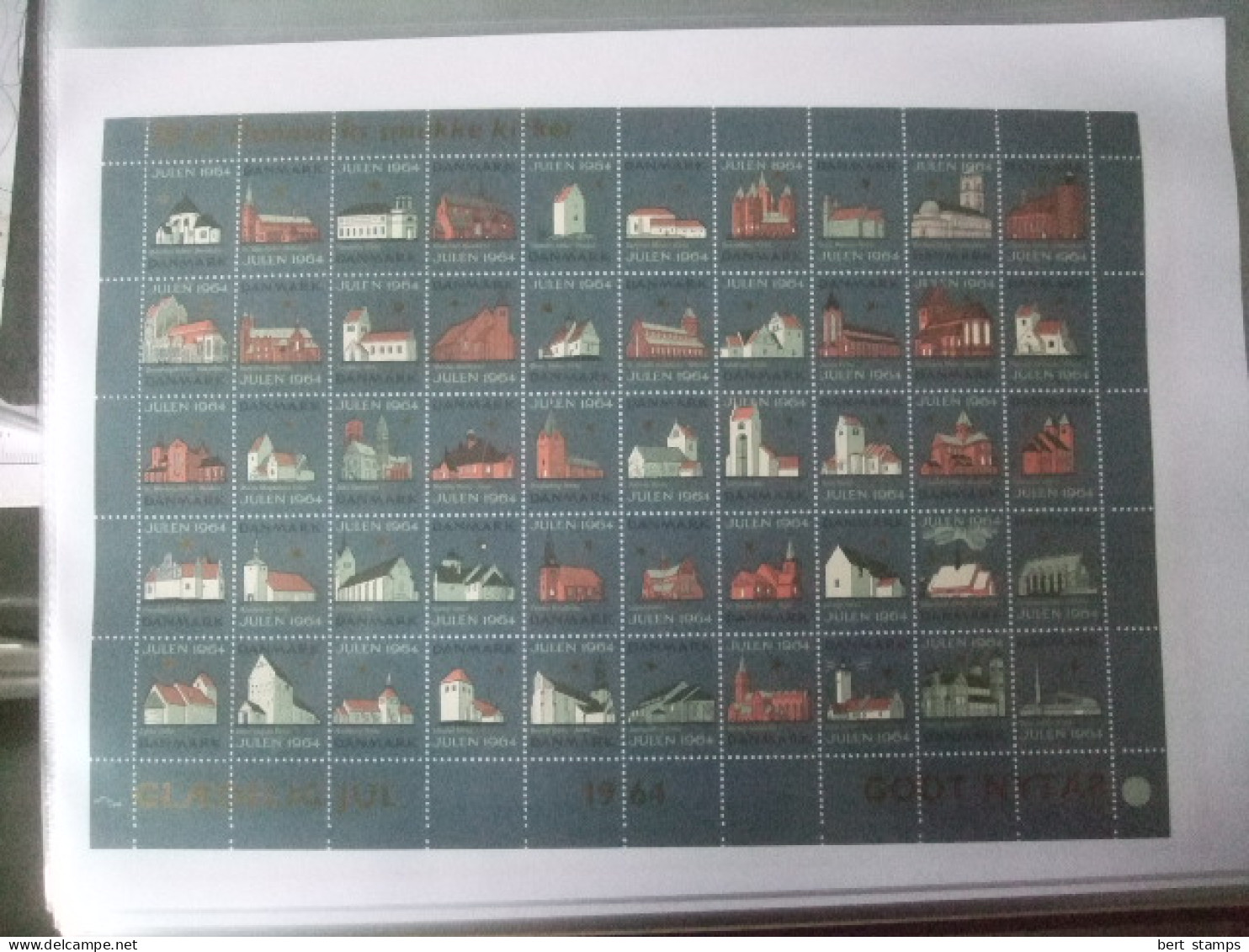 Denmark, Denemarken, Jul marken nice collection from compleet sheets from 1953 (39x)