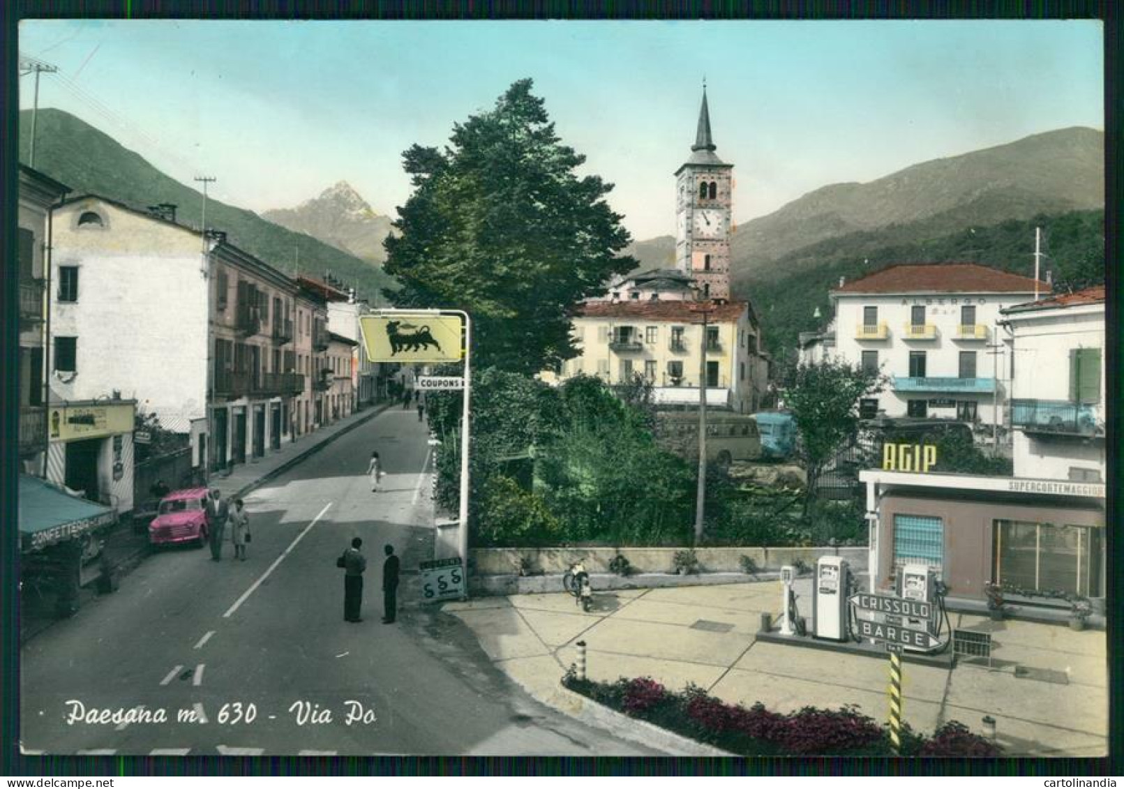 Cuneo Paesana Via Po Auto Foto FG Cartolina MZ2763 - Cuneo