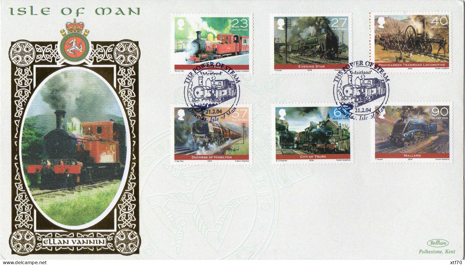 ISLE OF MAN 2004 The Power Of Steam FDC - Man (Insel)