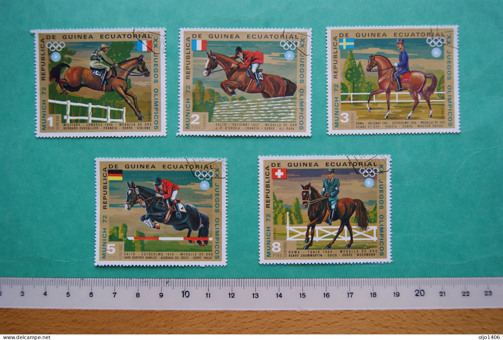 Republica  Guinea - Briefmarke, Reitsport, Pferd - Olympia - Munich 72 / München - Guinee (1958-...)