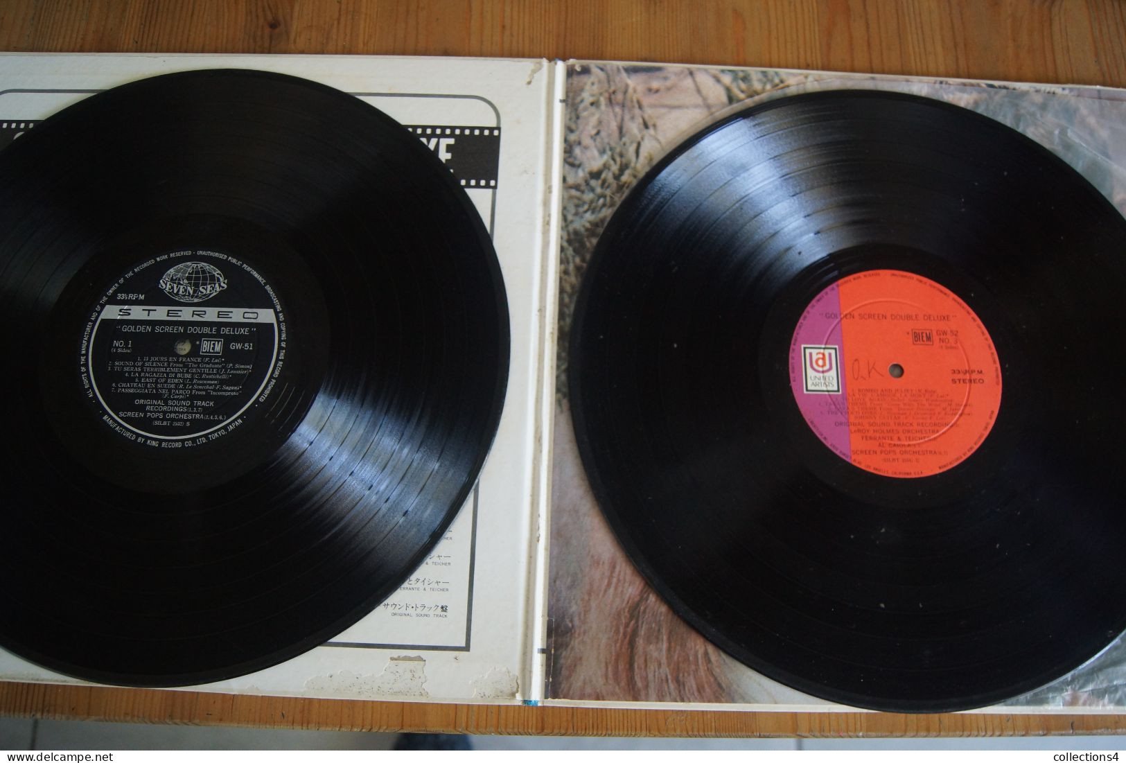 GOLDEN SCREEN DOUBLE DE LUXE ORIGINAL SOUND RARE  DOUBLE LP JAPONAIS 1970 JAMES DEAN FRANCIS LAI - Musique De Films