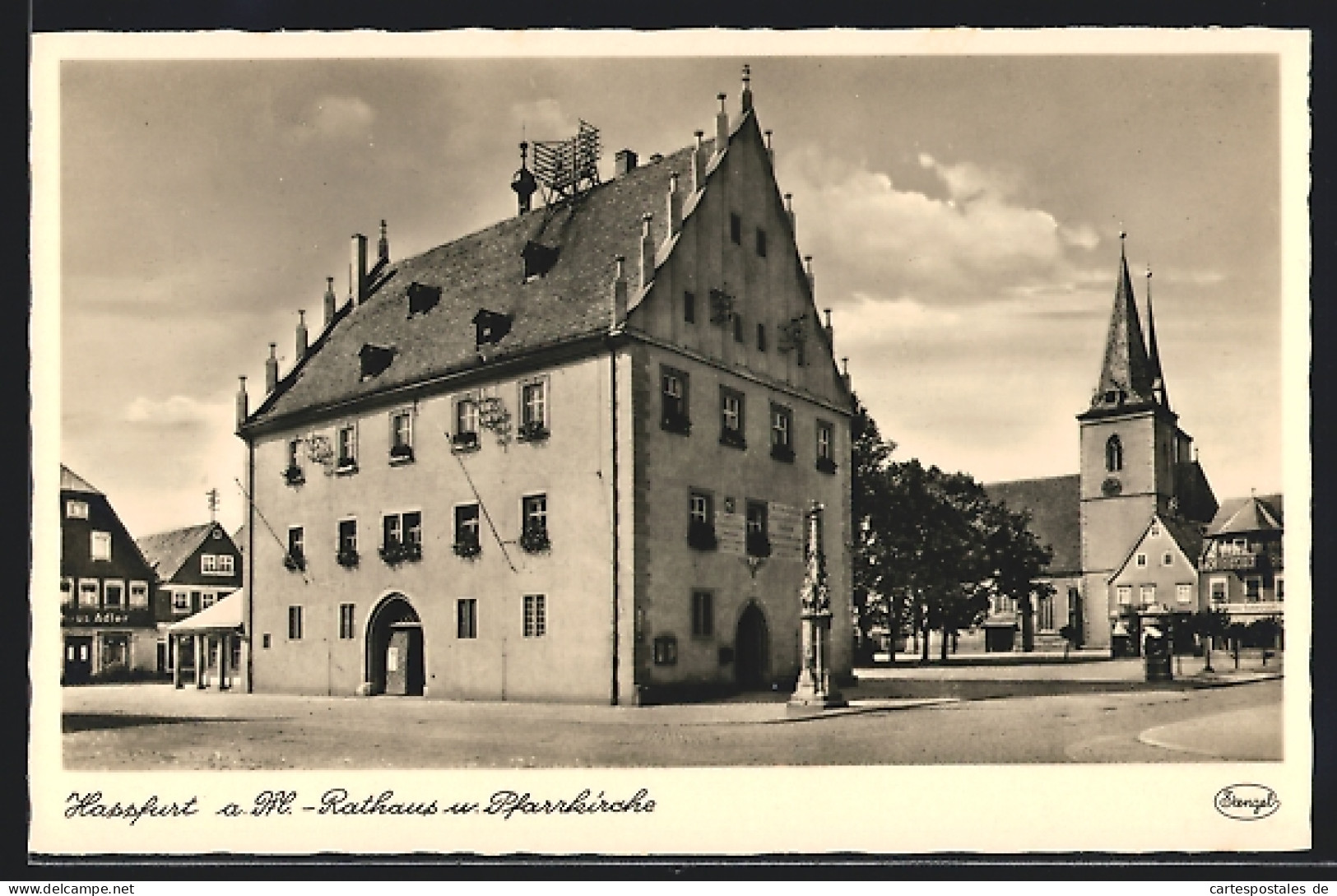 AK Hassfurt A. M., Rathaus Und Pfarrkirche  - Hassfurt