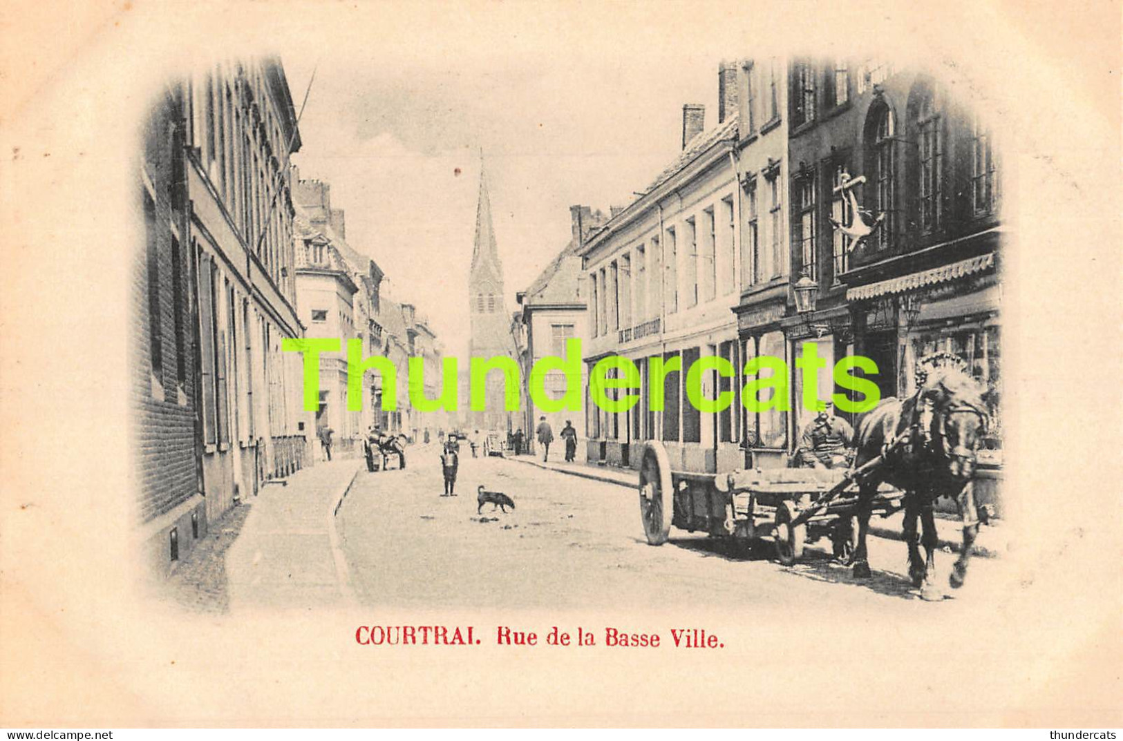 CPA KORTRIJK COURTRAI RUE DE LA BASSE VILLE  - Kortrijk