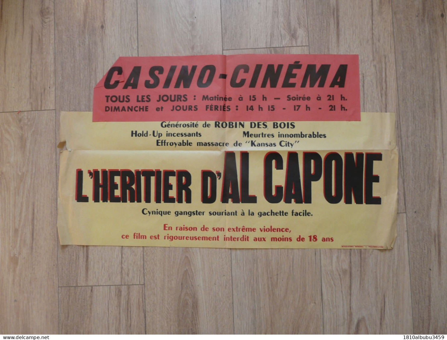 AFFICHETTE ANCIENNE ORIGINALE - L'HERITIER D'AL CAPONE - Manifesti