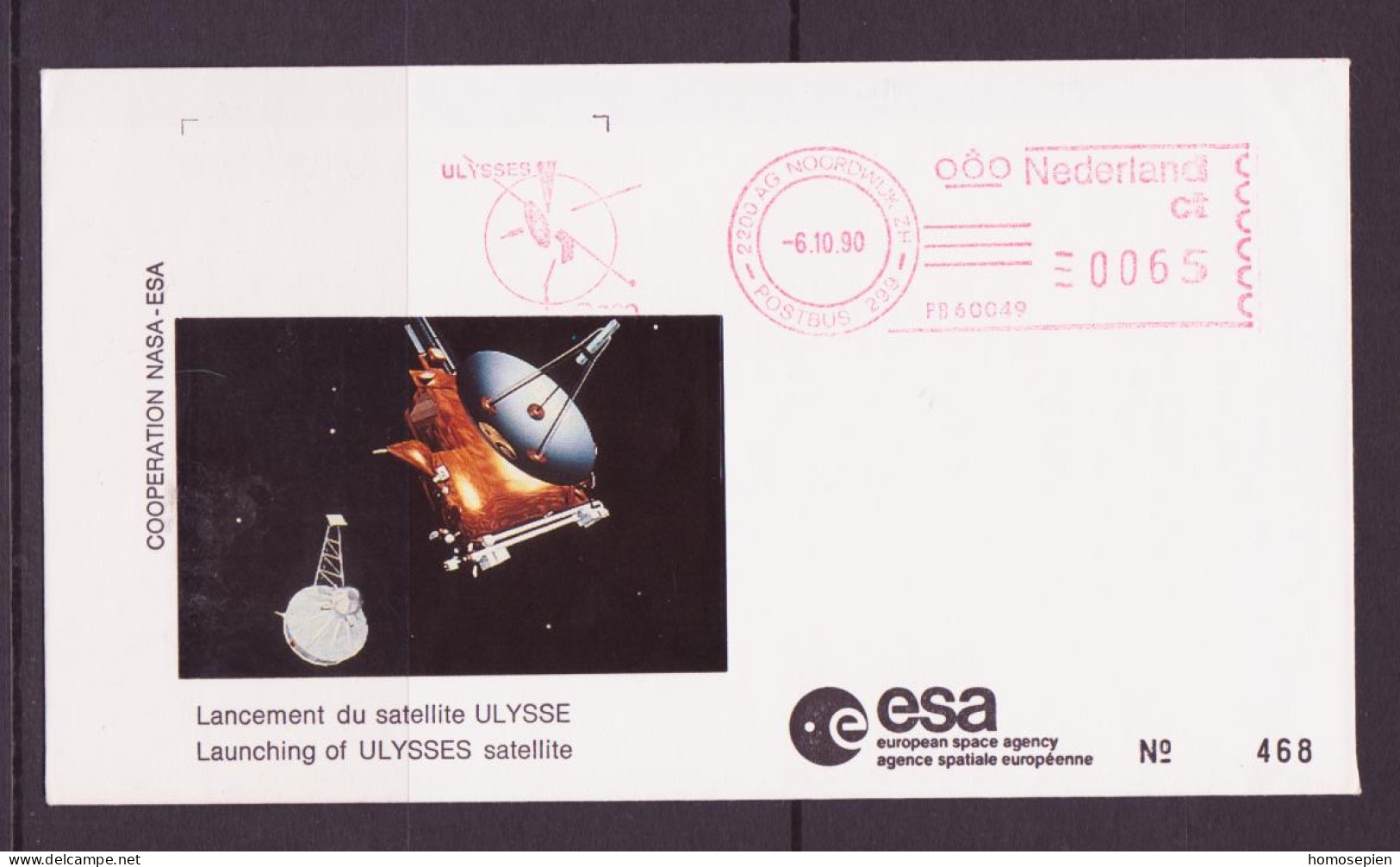 Espace 1990 10 06 - ESA - Programme ULYSSE - Mission STS 41 - Enveloppe - Europe