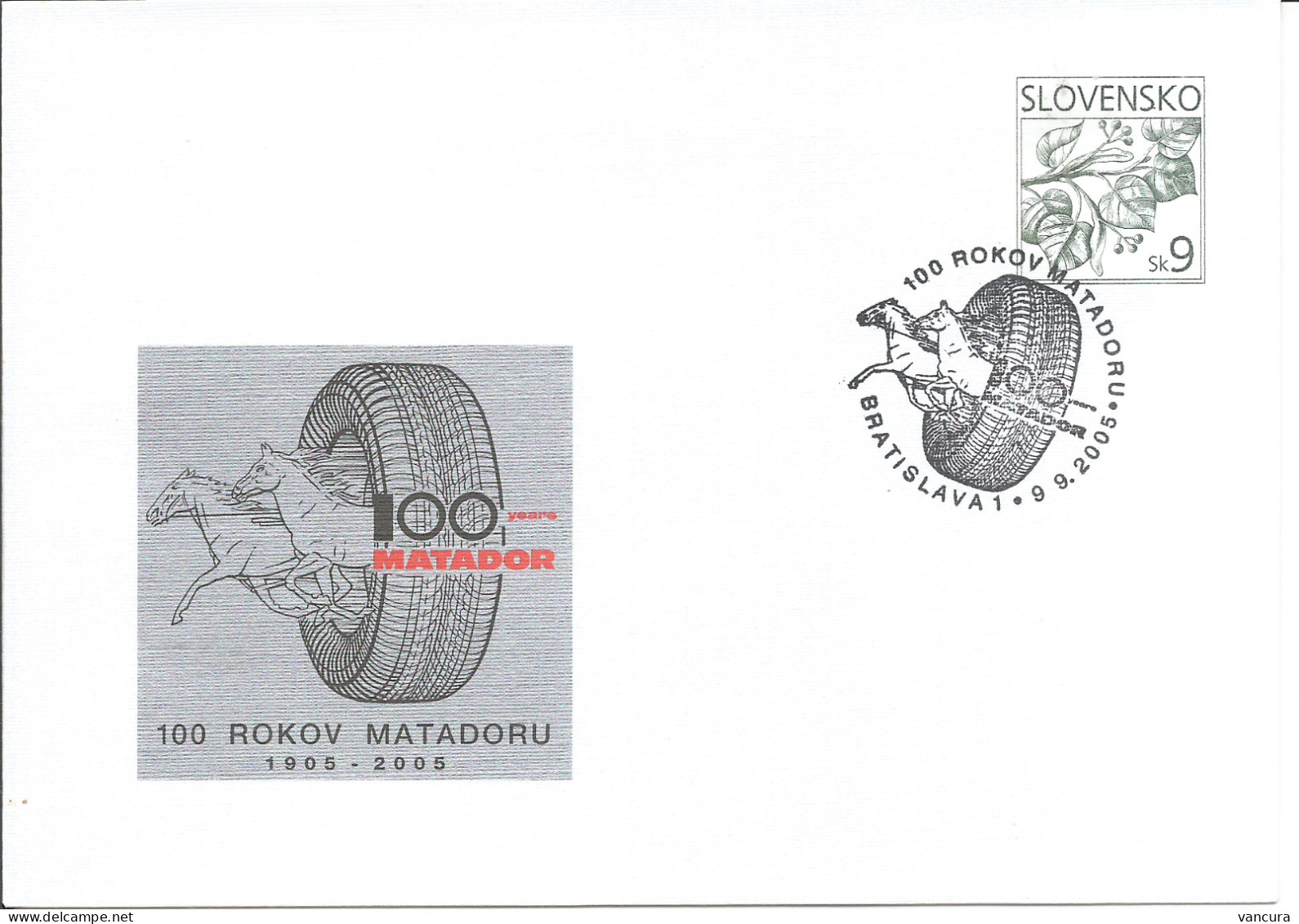 COB 71 Slovakia  100 Years Of Matador 2005 PR Pneu Factory - Covers