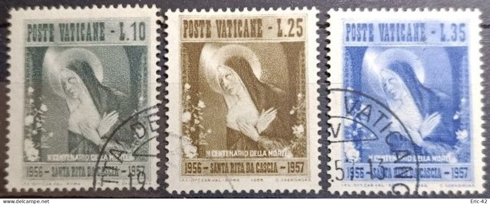 VATICAN. Y&T N°227/229.  ANNIV. DE LA MORT DE SAINTE RITA DE CASCIA. USED. - Gebruikt