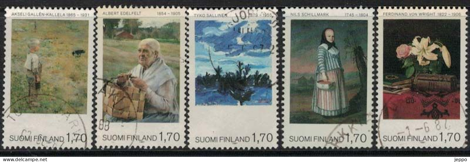 1987 Finland, Ateneum Art Museum Complete Used Set. - Used Stamps