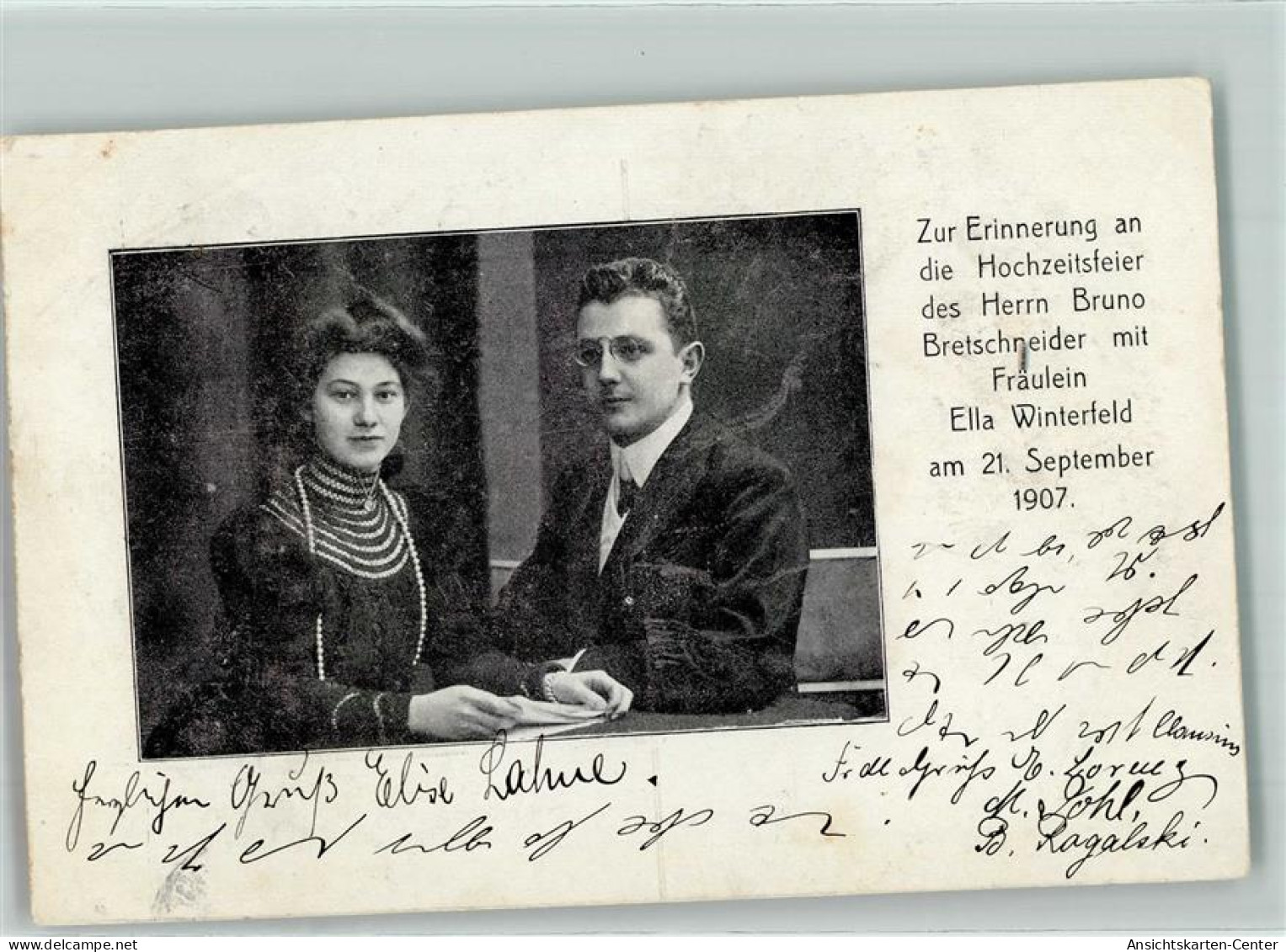 39153102 - Erinnerung An Die Hochzeitsfeier 1907 - Matrimonios