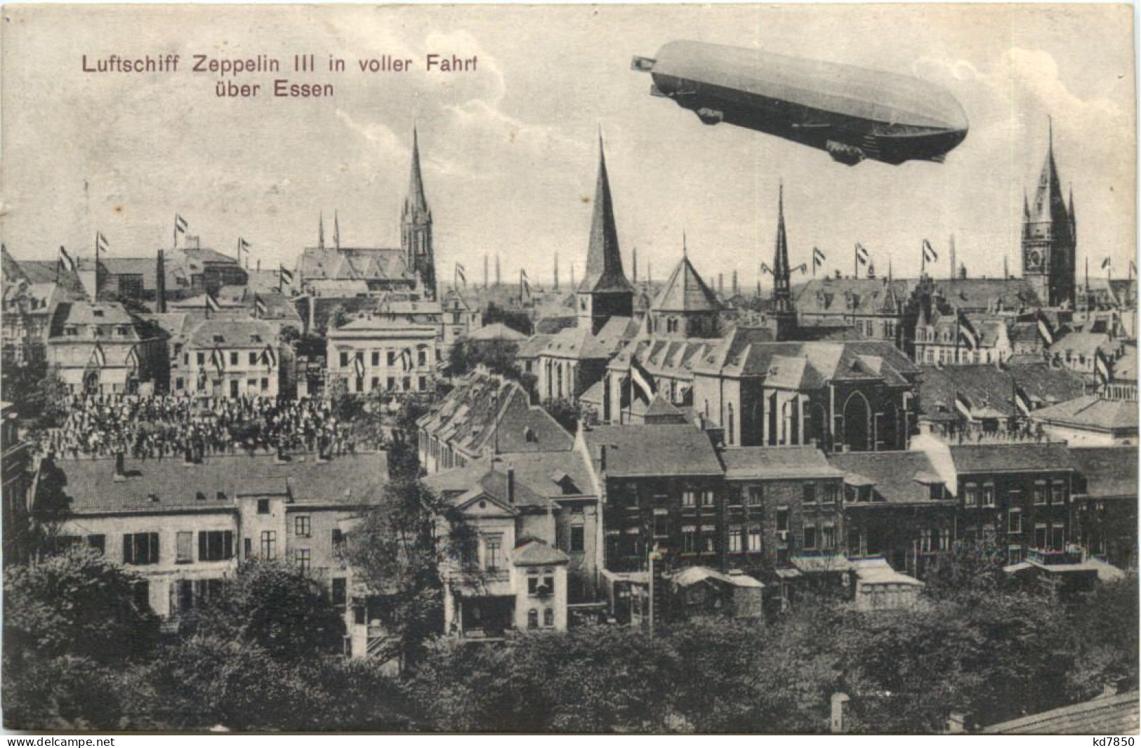 Essen - Luftschiff Zeppelin III In Voller Fahrt - Essen