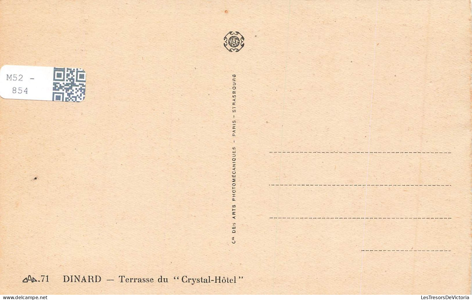 FRANCE - Dinard - Terrasse Du Crystal-hôtel - Animé - Carte Postale Ancienne - Dinard