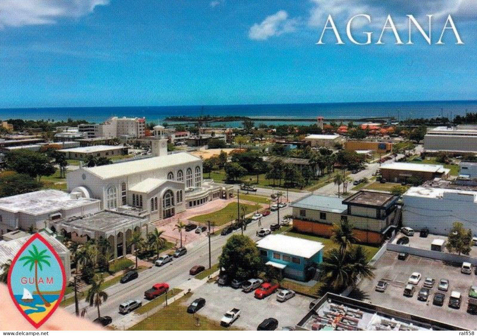 1 AK Guam * Blick Auf Hagåtña (früher Agana) - Die Hauptstadt Von Guam - Links Die Basilika Dulce Nombre De Maria * - Guam