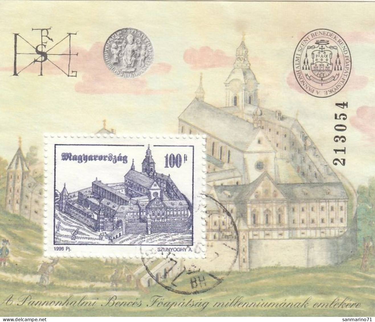 HUNGARY Block 234,used,hinged - Blocks & Sheetlets